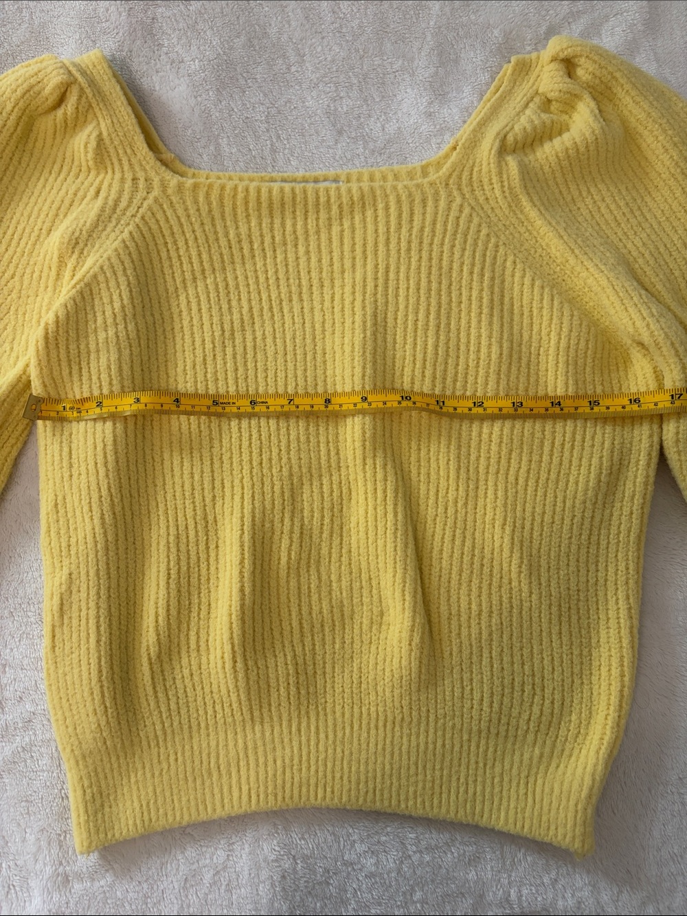 Sunny Square-Neck Ribbed Sweater - Picture 6 of 7